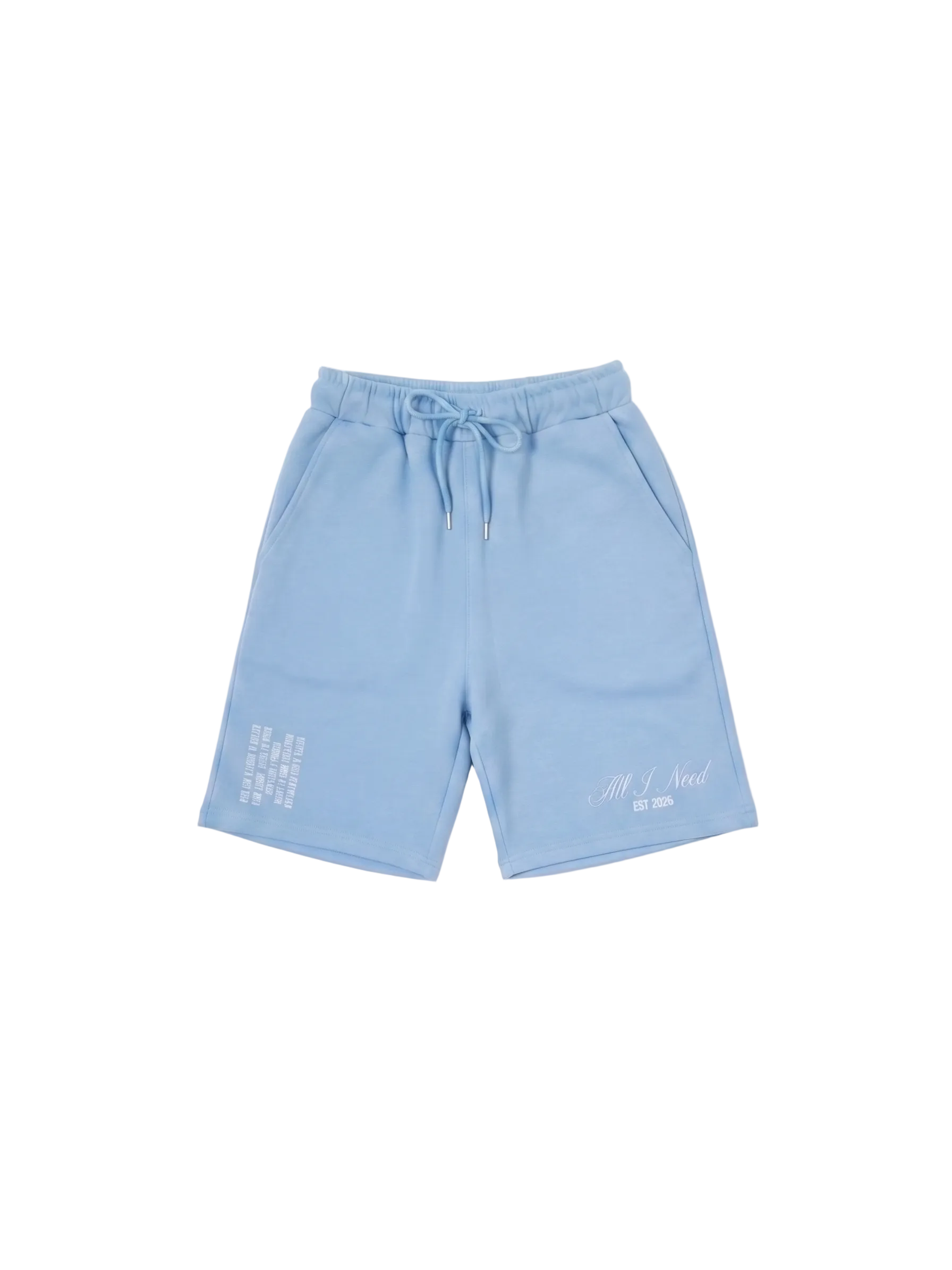 "All I Need" Blue Shorts (Pre-Order)