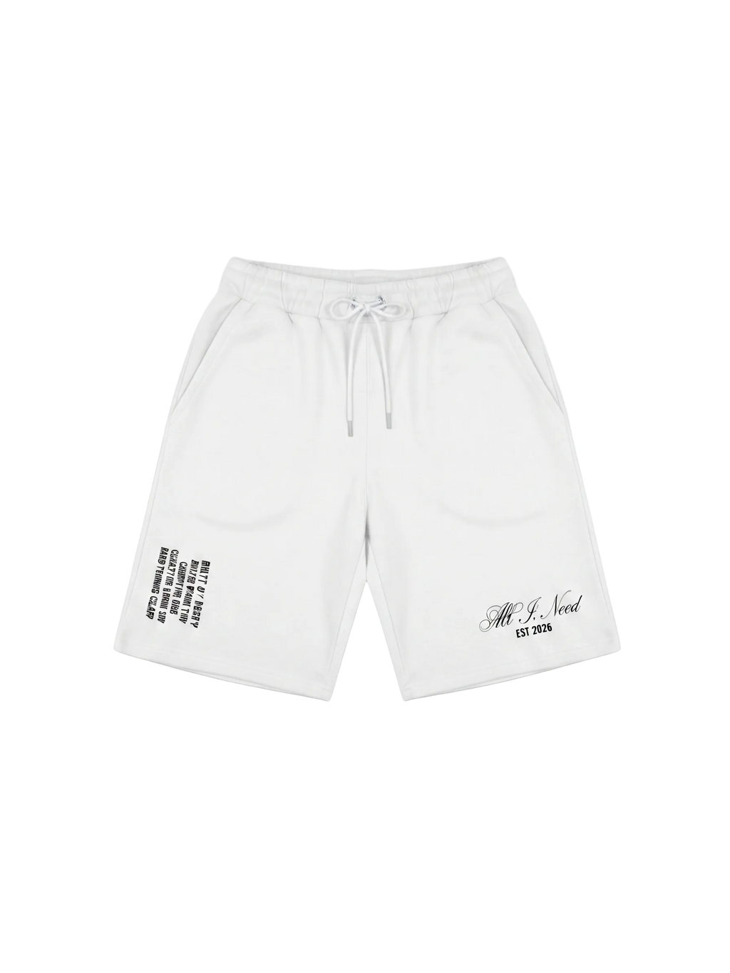 "All I Need" White Shorts (Pre-Order)