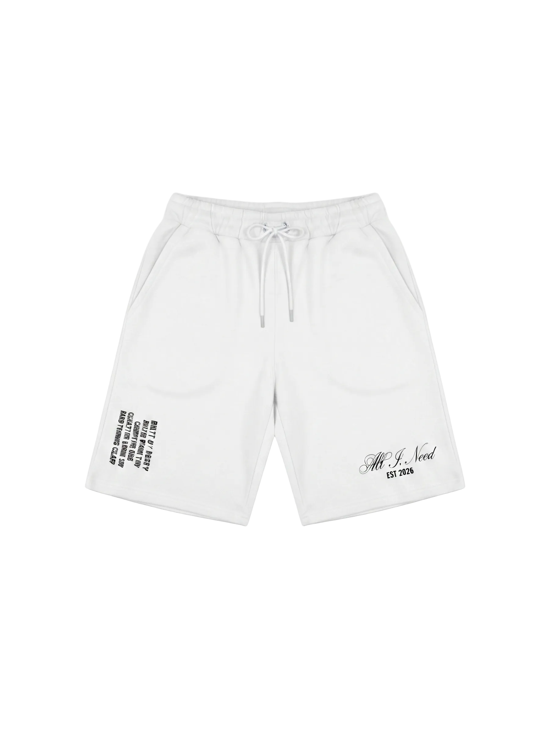"All I Need" White Shorts (Pre-Order)