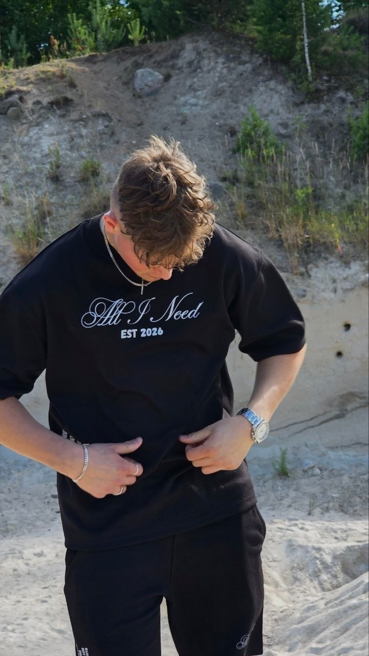 "All I Need" Black Tee (Pre-Order)