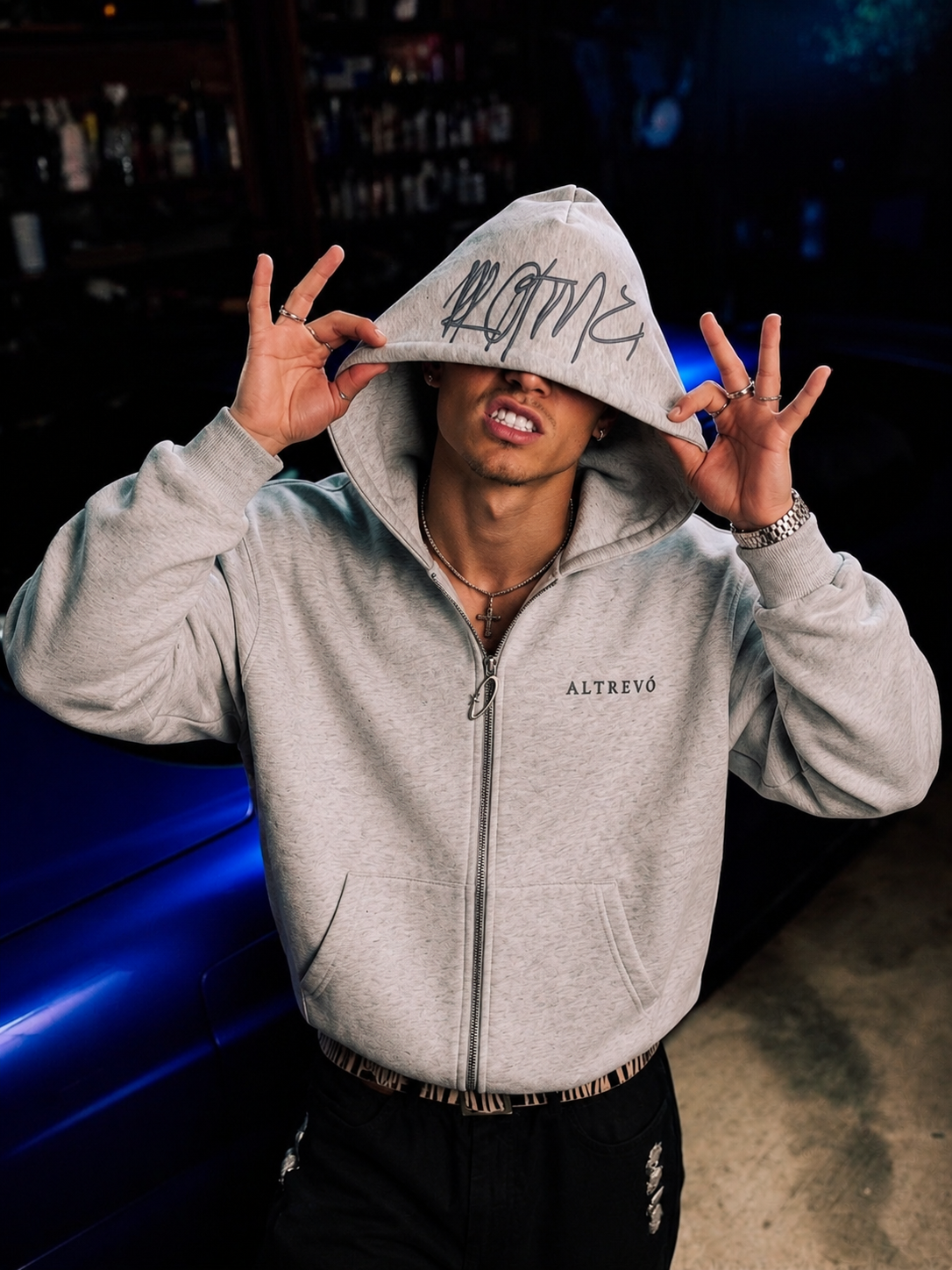 ALL OF ME ZIP HOODIE — GREY (Pre-Order)