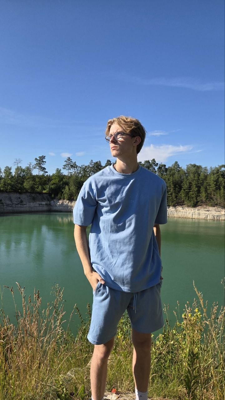 "All I Need" Blue Shorts (Pre-Order)
