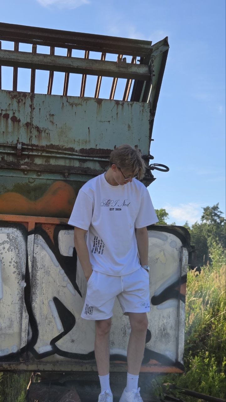 "All I Need" White Shorts (Pre-Order)